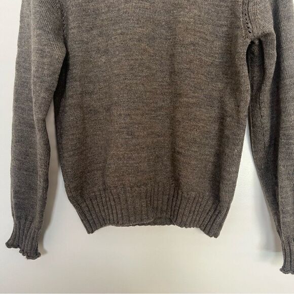 Alexa Chung for AG Sweater Womens Size Small Brown Knit Mock Neck 100% Wool - Picture 3 of 13